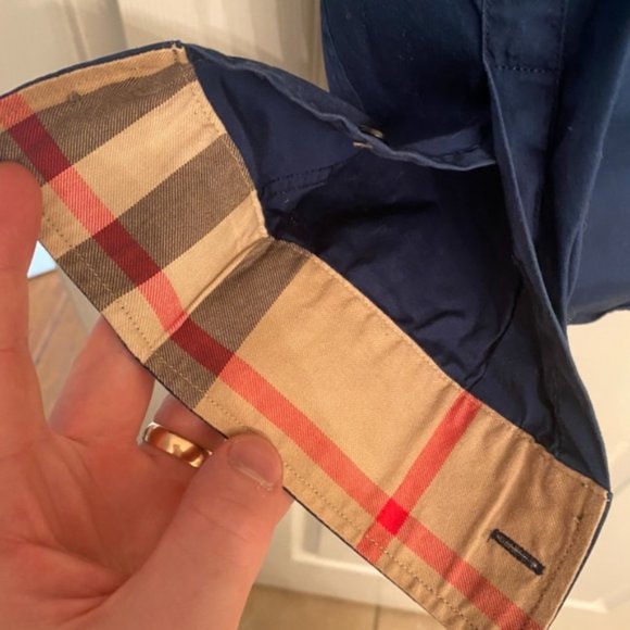 SOLD Dark Blue Burberry Button Up - Picture 5 of 5